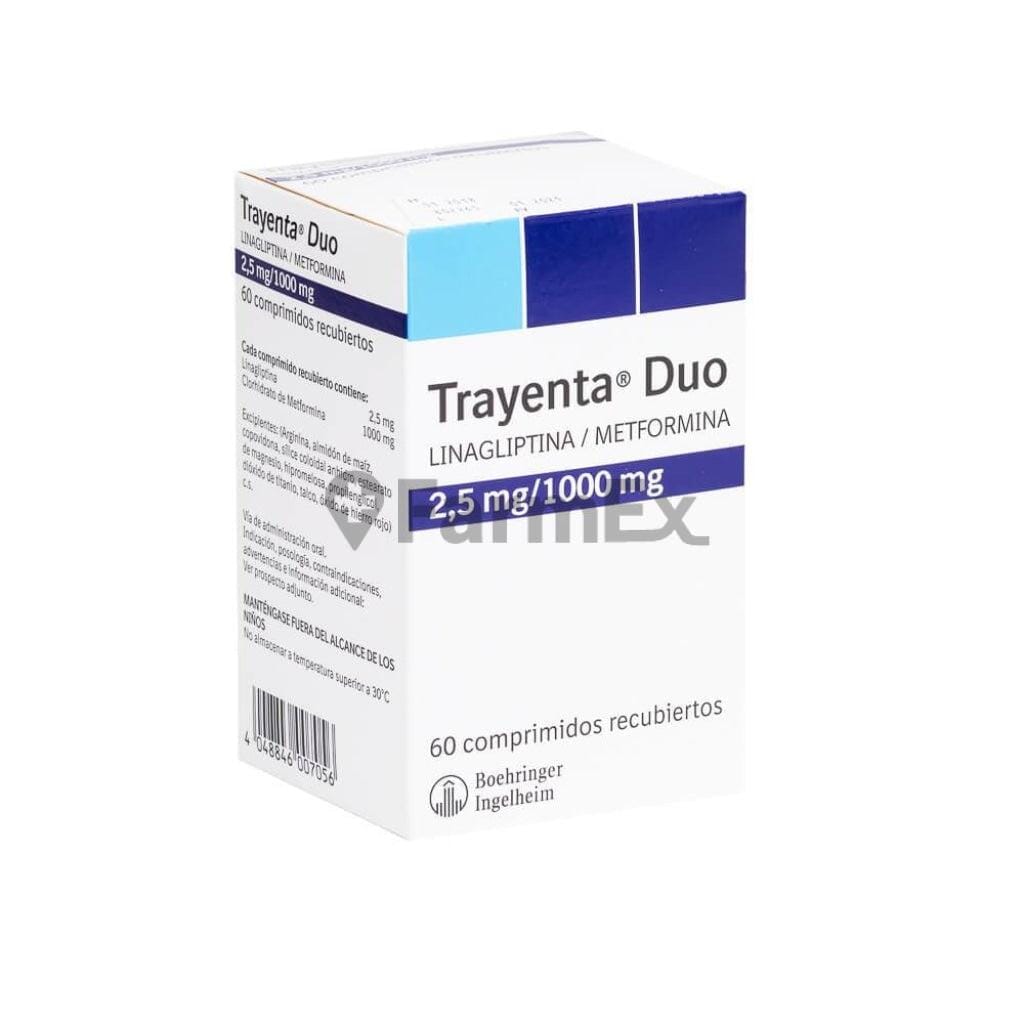 Trayenta Duo 2,5 / 1000 mg x 60 comprimidos Farmex-VidaTres-Persistente